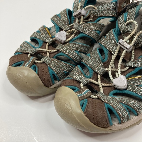 Keen | Whisper Brown/Teal Waterproof Sandals Size 9 Washable - Picture 2 of 8